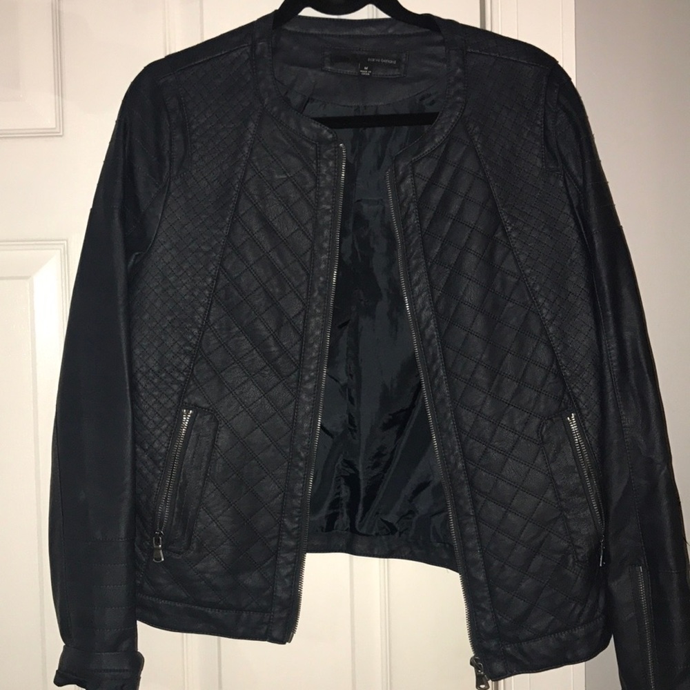 Real leather jacket - Deep dark blue.